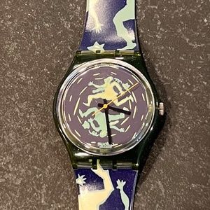 1991 Vintage Swatch Watch, Artist Series, CRASH, GG111